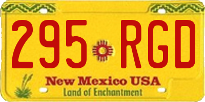 NM license plate 295RGD