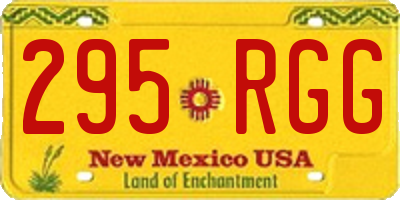 NM license plate 295RGG