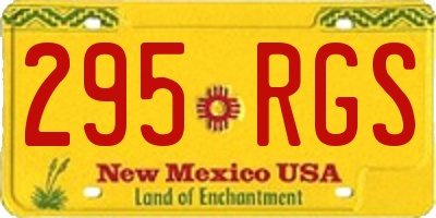 NM license plate 295RGS