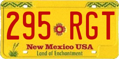 NM license plate 295RGT