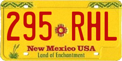 NM license plate 295RHL