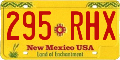 NM license plate 295RHX