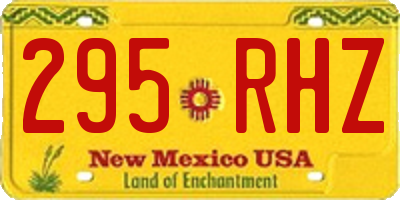 NM license plate 295RHZ