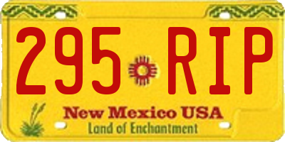 NM license plate 295RIP