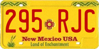 NM license plate 295RJC