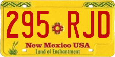 NM license plate 295RJD