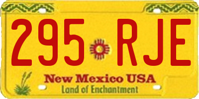 NM license plate 295RJE