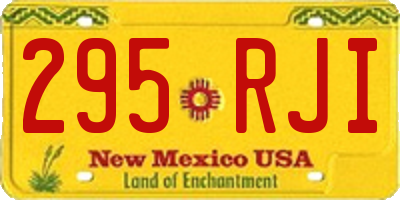 NM license plate 295RJI