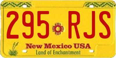 NM license plate 295RJS