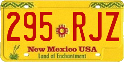 NM license plate 295RJZ