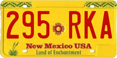 NM license plate 295RKA