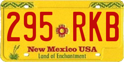 NM license plate 295RKB