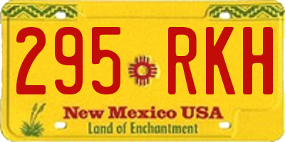 NM license plate 295RKH