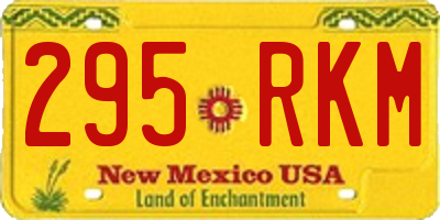 NM license plate 295RKM