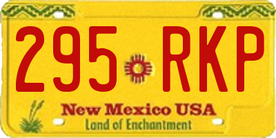 NM license plate 295RKP