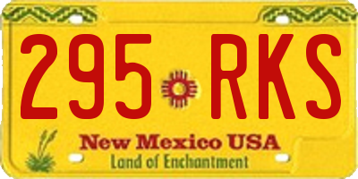 NM license plate 295RKS