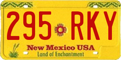 NM license plate 295RKY