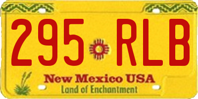 NM license plate 295RLB