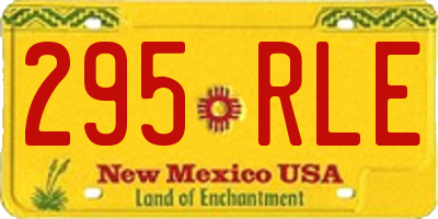 NM license plate 295RLE