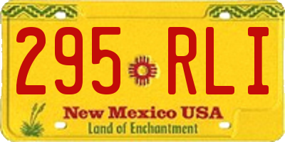 NM license plate 295RLI