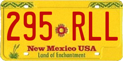 NM license plate 295RLL