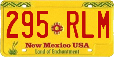 NM license plate 295RLM
