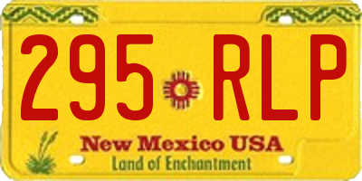 NM license plate 295RLP