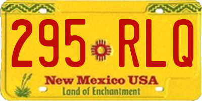 NM license plate 295RLQ