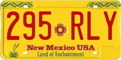 NM license plate 295RLY