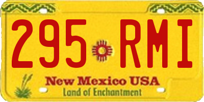 NM license plate 295RMI
