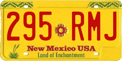 NM license plate 295RMJ