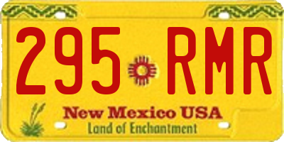 NM license plate 295RMR