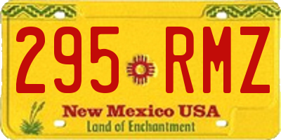 NM license plate 295RMZ