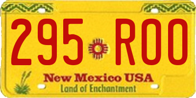NM license plate 295ROO