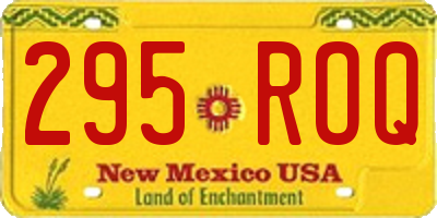 NM license plate 295ROQ