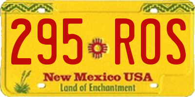NM license plate 295ROS