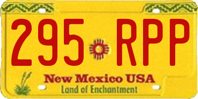 NM license plate 295RPP