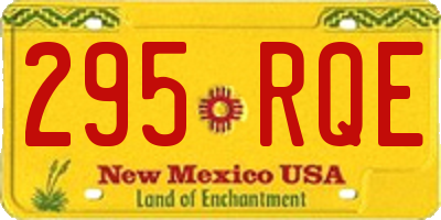 NM license plate 295RQE