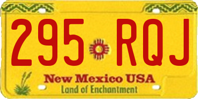 NM license plate 295RQJ