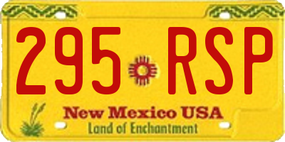 NM license plate 295RSP