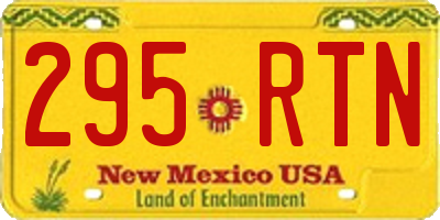 NM license plate 295RTN