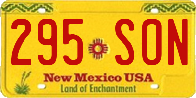 NM license plate 295SON