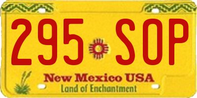 NM license plate 295SOP