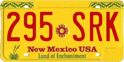 NM license plate 295SRK