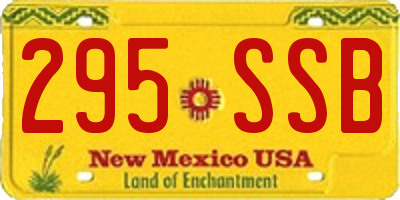 NM license plate 295SSB