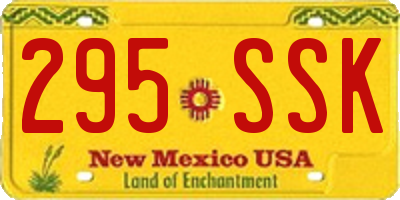 NM license plate 295SSK