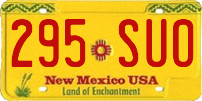 NM license plate 295SUO