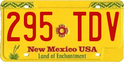 NM license plate 295TDV