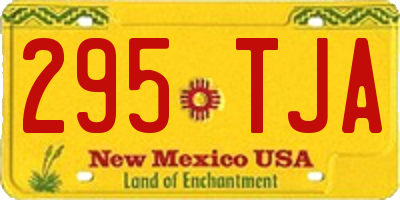 NM license plate 295TJA