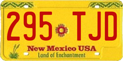 NM license plate 295TJD